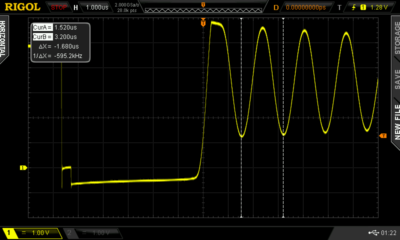 DCM mode switching node ringing