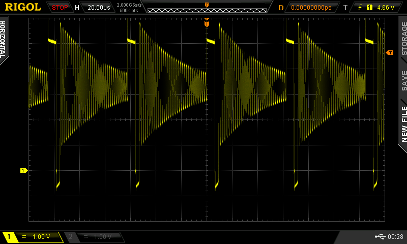 DCM mode switching node signal