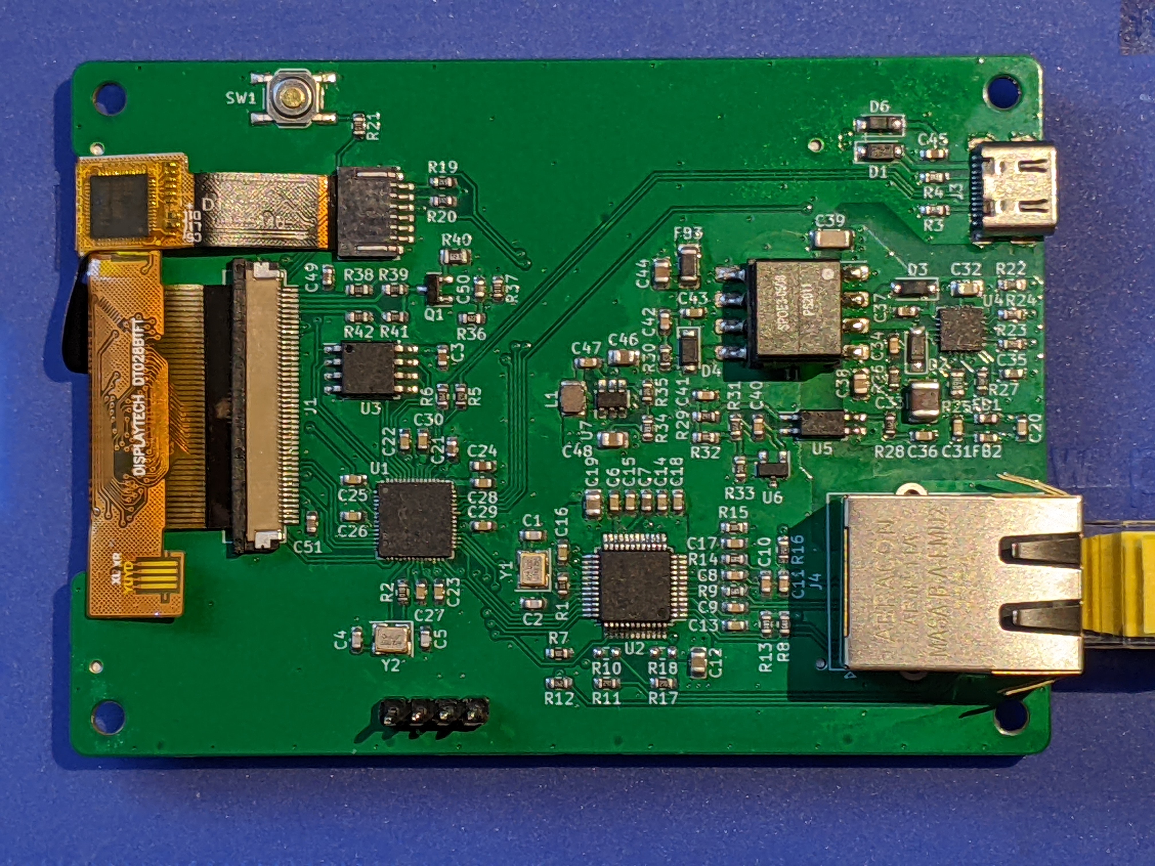 RP2040 with PoE, Ethernet and touch TFT